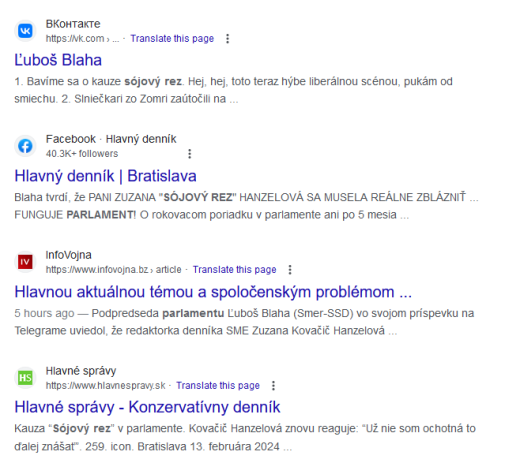 Alternatíva sa ide posr*t z toho co si Hanzelova dovolila